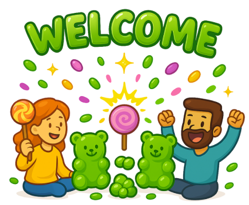 Candy themed illustration